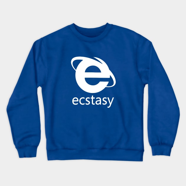 ecstasy tumblr white Crewneck Sweatshirt by Olympussure